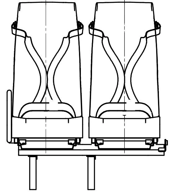 Two-Seater Seat, Model 322121-6840011