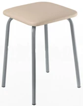 Standard Stool with Faux Leather Upholstery