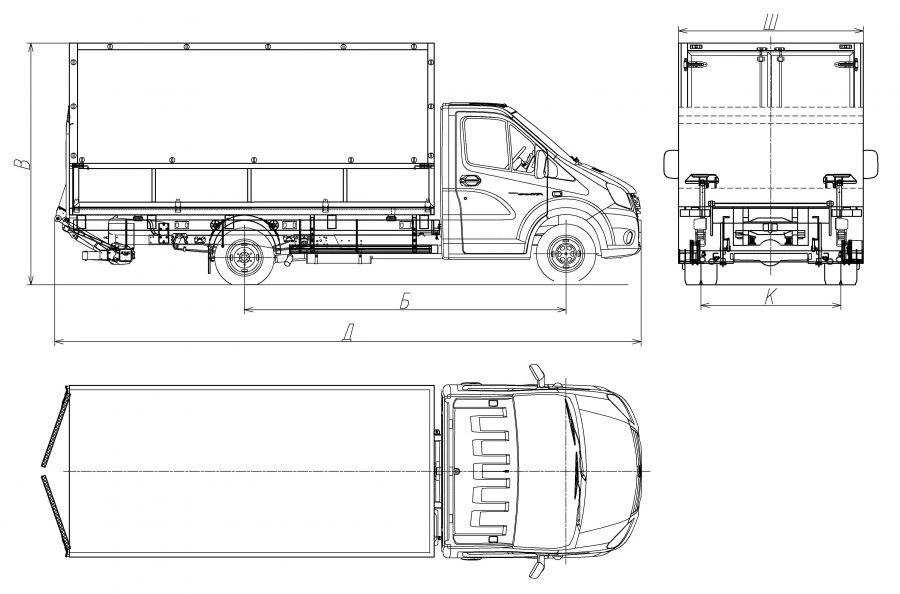 Versatile Curtain-Sided Van for Cargo Transport 3008GM-1, 3008GM-2