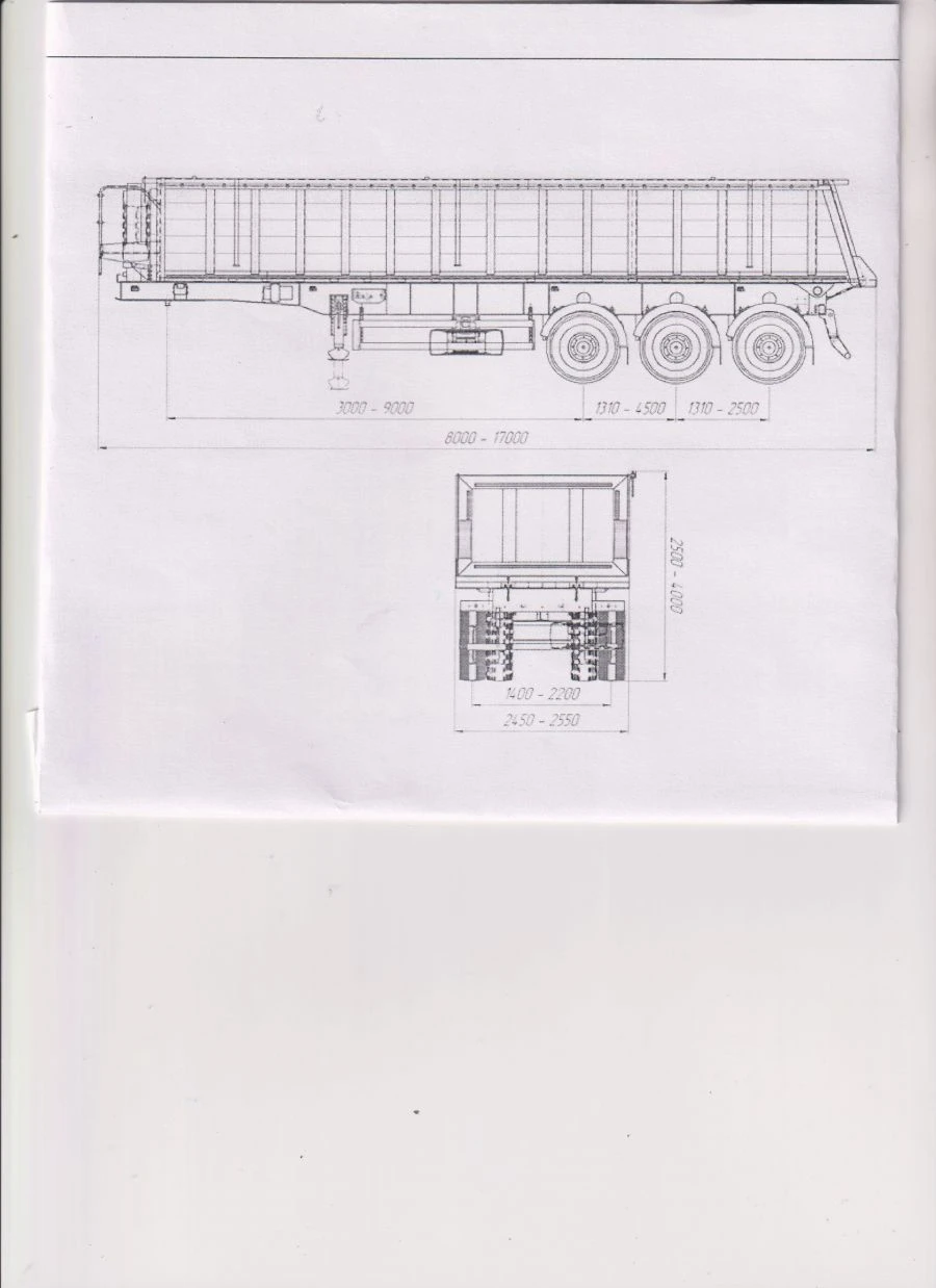 SP-3散装食品和建筑运输自卸半挂车