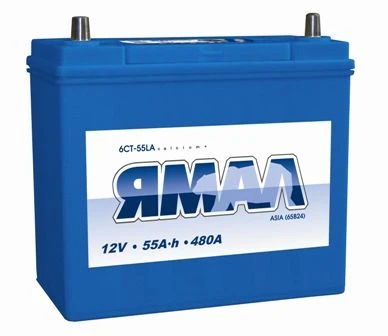 Lead Acid Starter Battery for Internal Combustion Engines 12V 55Ah Yamal 6ST-55LA