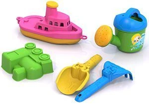 Colorful Sand Play Set No. 48 with Sea Molds and Tools