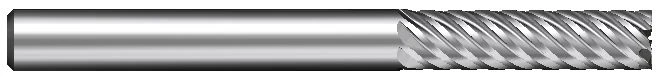 Solid Carbide End Mill for Materials up to 65HRC 374555-060