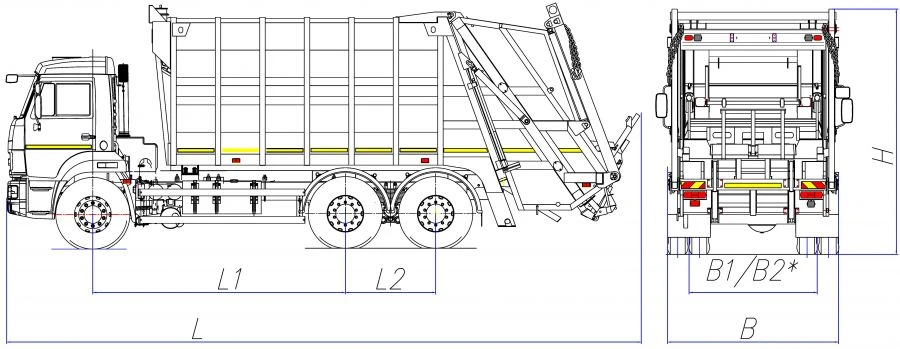 Rear-Loading Garbage Truck MK-4542-07
