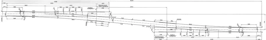 Single Turnout Type R65 Model 1/11 for Rail Switching
