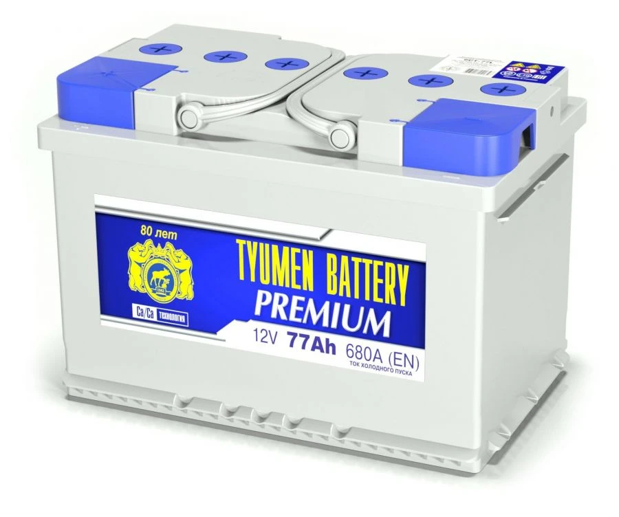 Premium Lead Acid Starter Battery TYUMEN BATTERY 6СТ-77LR