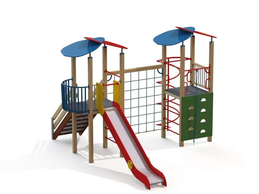 Children's Play Complex with Two Towers 1500mm - DIC 2.104
