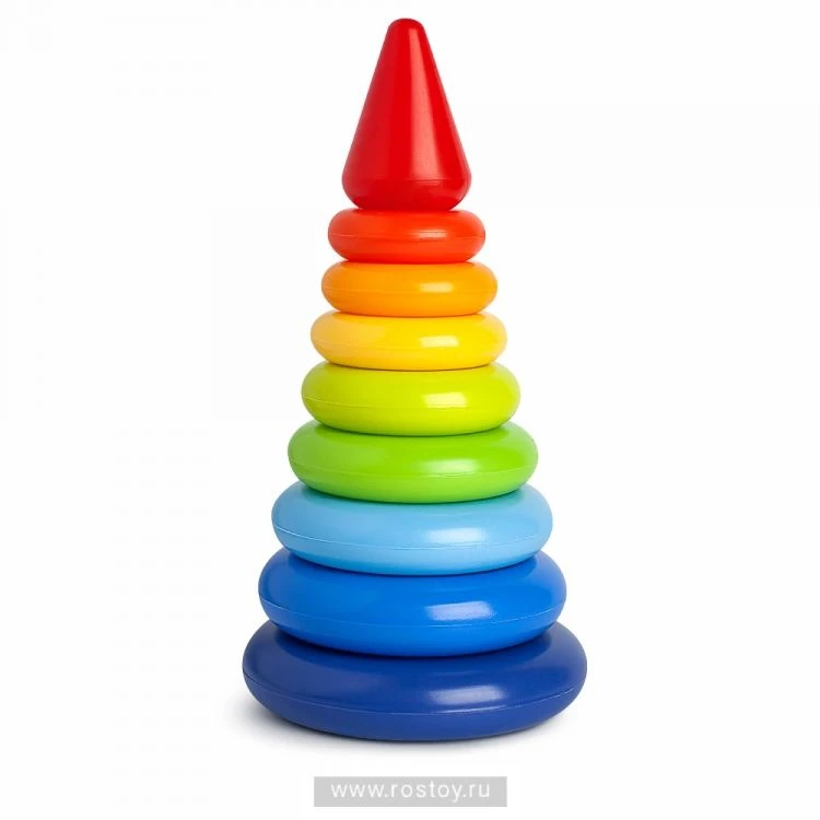 Classic Pyramid Toy - Eight-Tier Stacking Rings