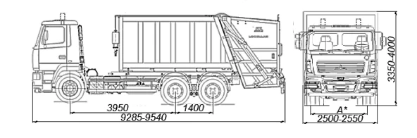 MAZ 5N33 6312S3后装垃圾车BM-7028-52