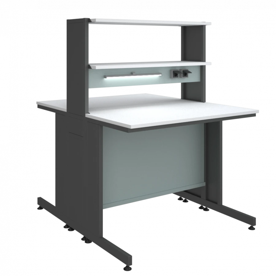 High Laboratory Table with Overhead Unit 6