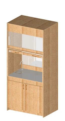 Laboratory Demonstration Cabinet with Transparent Front