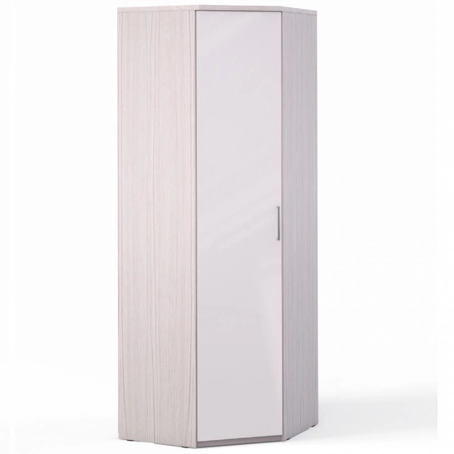 Rimini Ice F9D-01.CG/23P Corner Wardrobe with Glossy White Facade
