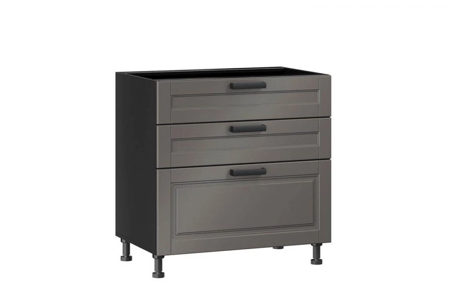 Mokka LD.274160.000 Kitchen Base Cabinet Front Set with 3 Drawers (800mm)