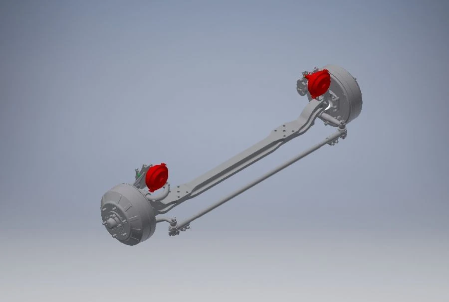 Front axle with cam brakes 16.3000012-50