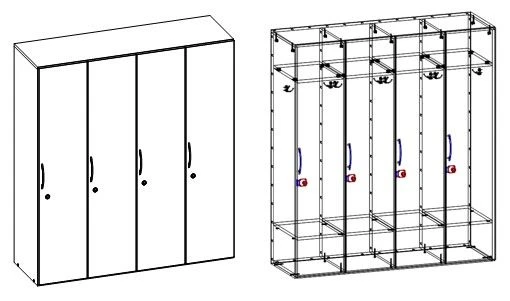 Children's Changing Room Cabinet TV-DShRD-6.6.01