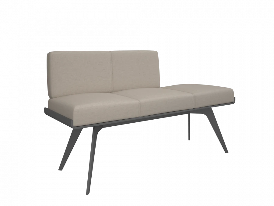 Three-Seater Bench with Backrest