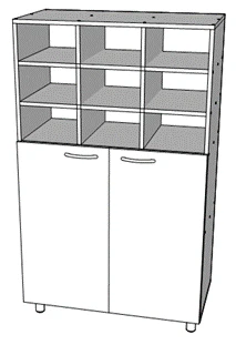 Notebook Storage Cabinet with Customization Options