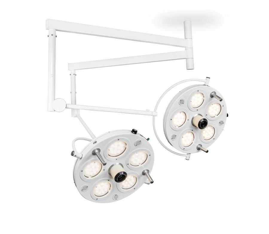 Medical LED Surgical Light with Ceiling Mount, Dual-Dome