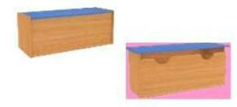 Hard Kitchen Bench with Storage Compartment