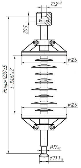 Insulator for Air Transmission Lines and Busbars - LK 70/110-4GP