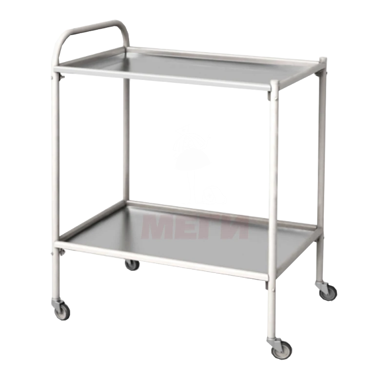 Mobile Procedure Table with Two Shelves (Glass and Stainless Steel) - SPp-01-MSK(501-02)