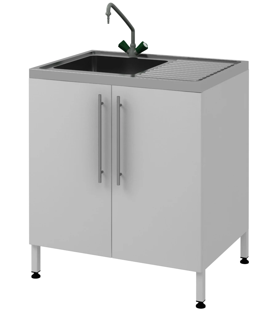 800mm Metal Frame Sink Table with Adjustable Feet