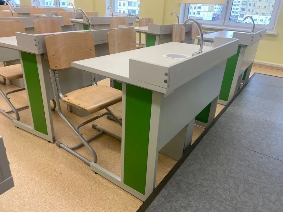Laboratory Student Table for Physics, Chemistry, and Biology Equipment
