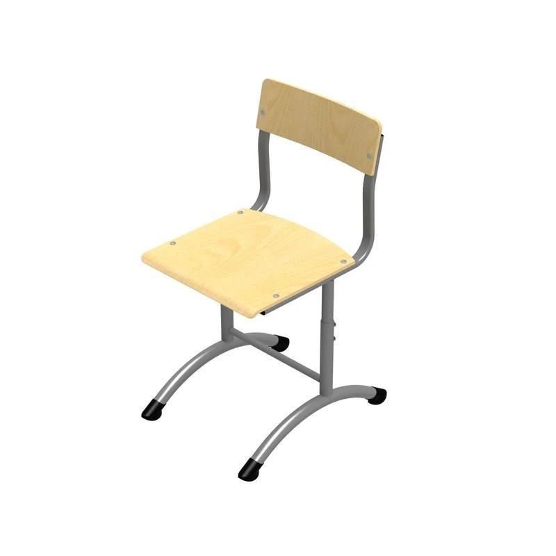 Adjustable Student Chair with Plywood Seat and Backrest