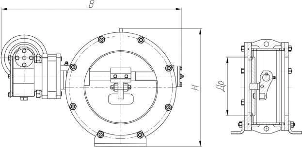 Flanged Ventilation Sealing Valve KG DN 200-1800 PN 0.001-0.01 MPa
