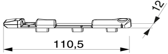 Right Pivoting Locking Bar for Window Hardware AD70