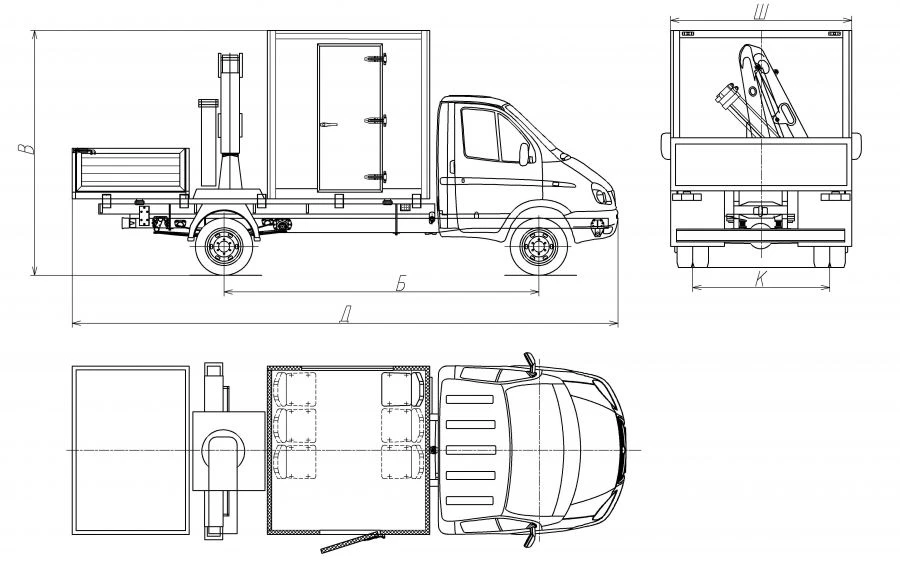 带起重机的移动工作车 3008AF-1