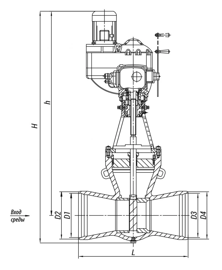 Regulating Valve Type 18с-6-2Э-06 for Pressure Control