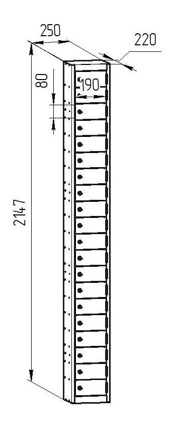 Metal Storage Cabinet PN-20 Additional Section