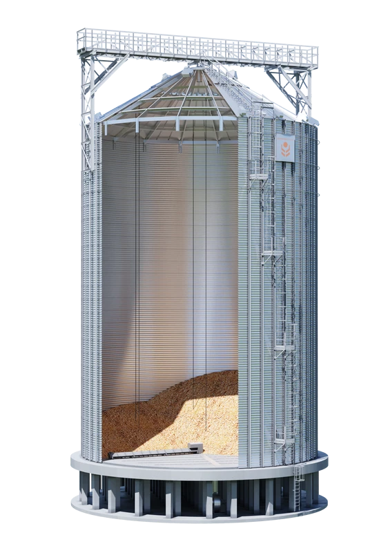 Flat-Bottom Metal Silo for Grain Storage SPA4074-14.52-21