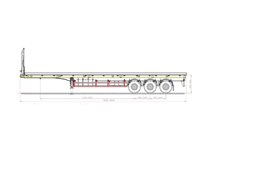Semi-Trailer 98134V with Load Space Framework and Front Shield