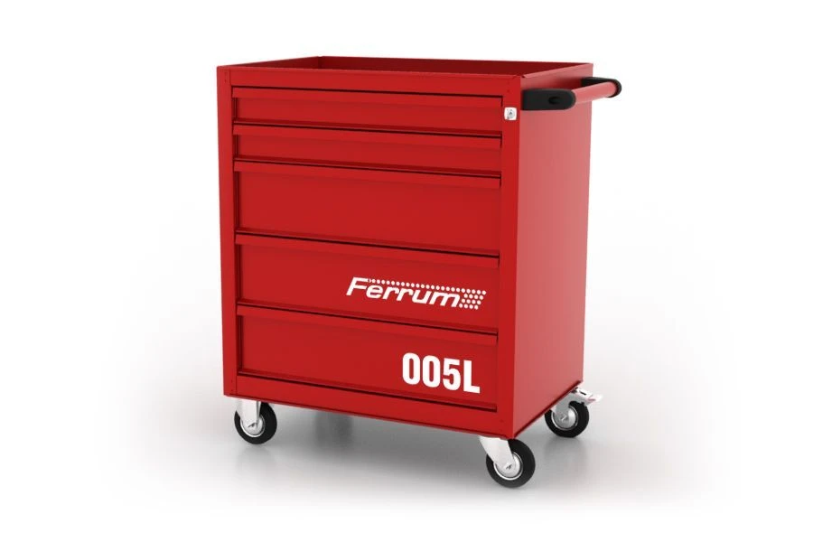 Tool Cart with 5 Drawers for Storage and Mobility