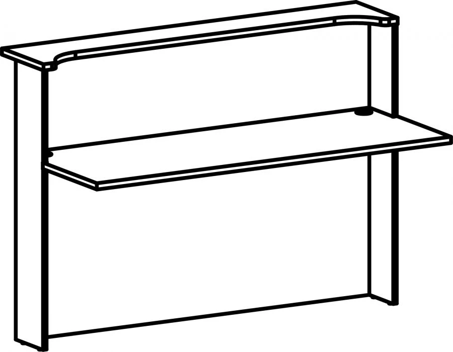 High Stand with Cutout for Cables 8518 Zone Waiting Series