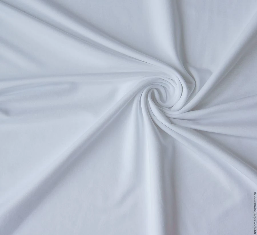 White Cotton Knitted Fabric, Carded 24/1 and 20/1