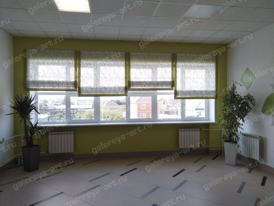 Transparent Roman Curtain with Pattern - Decorative and Protective