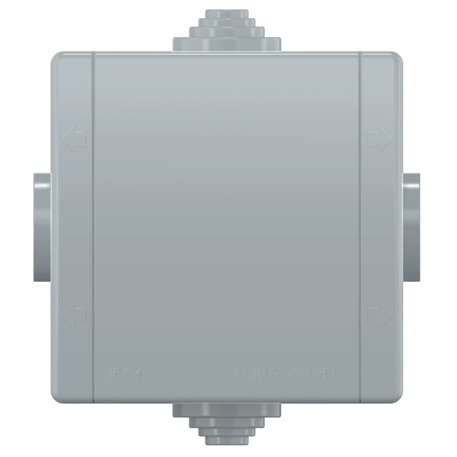 Caduceus Aling Power Distribution Box for Open Wiring 80x80x55, 4 Inputs, IP54, 500V~