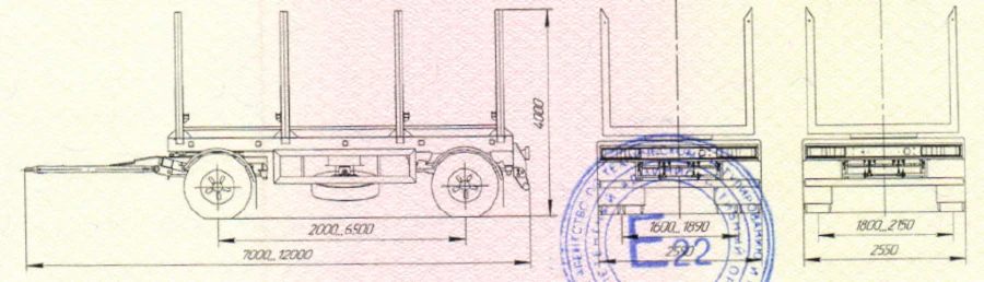 Timber Transport Trailer UST 94652J for Cargo Transport