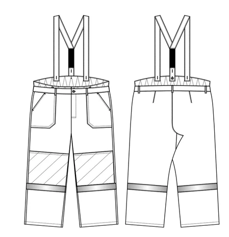 Three-Piece Winter Work Suit with Jacket, Bib Overalls, and Vest" TST-5458M