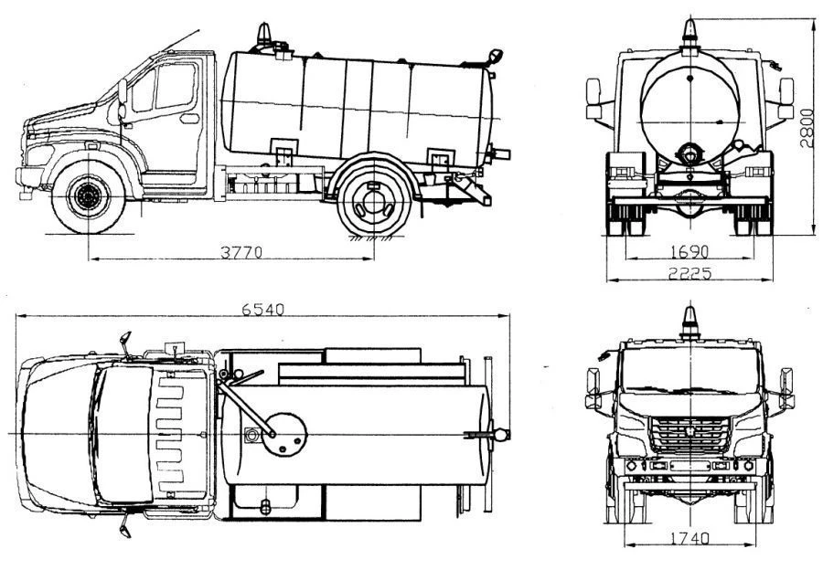 GAZ-SAZ-39014-12 Vacuum Truck for Efficient Waste Collection