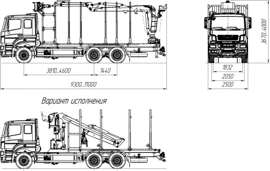 Timber Transport Truck with Crane Model 5908KA