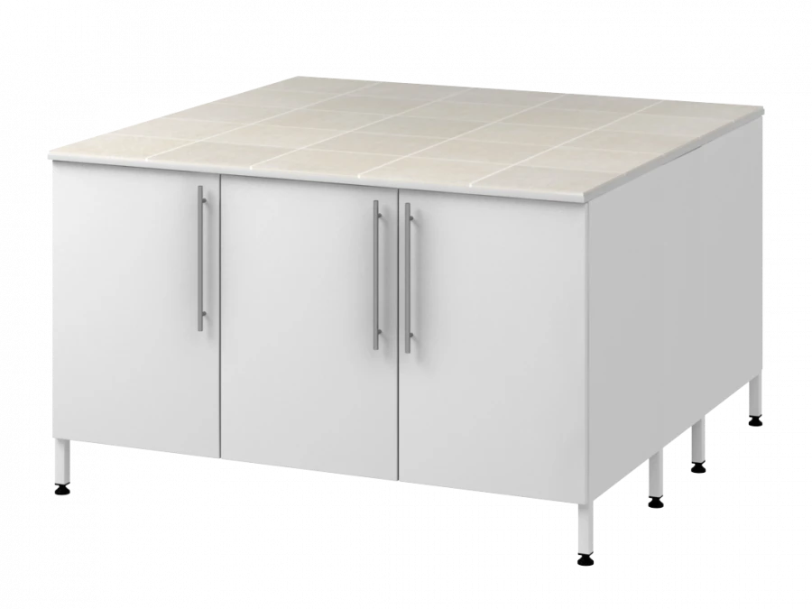 Island Table with Two Metal Support Pedestals 1500 OTKDP