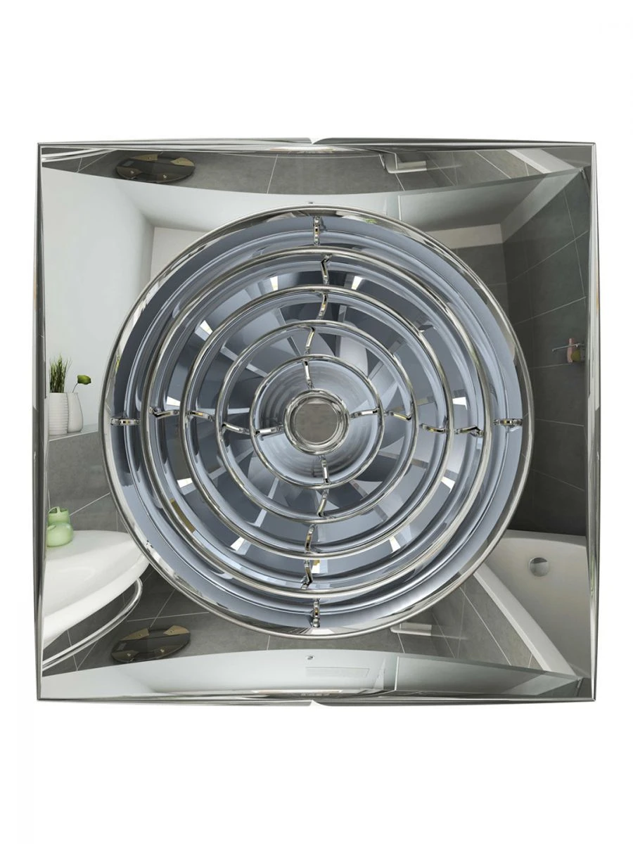 AURA 5C Chrome Duct Fan with Backdraft Damper