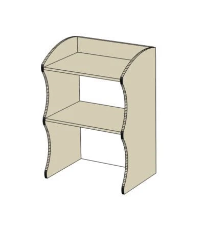 Wall-Mounted Bookcase, Art No. 008/2023