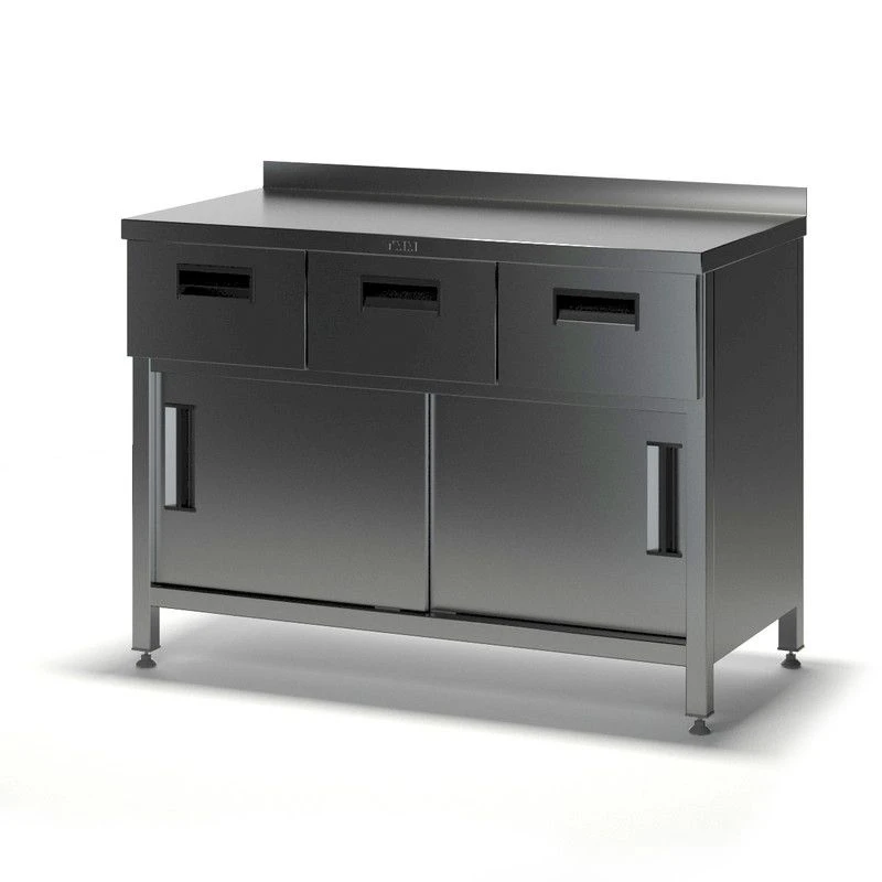 Stainless Steel Food Preparation Table SGDК-2 with Doors and Drawers