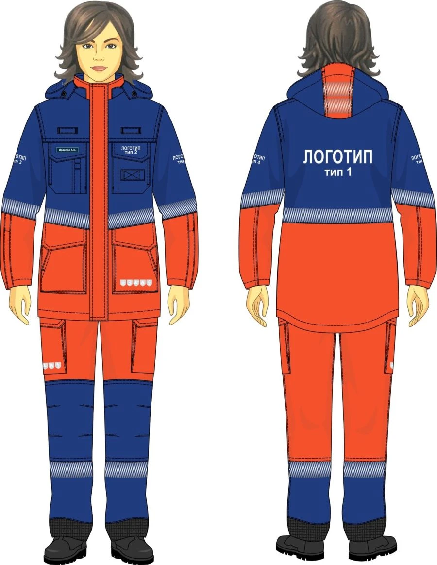 Women's Protective Jacket for Thermal Arc Risks Gazprom Neft Style