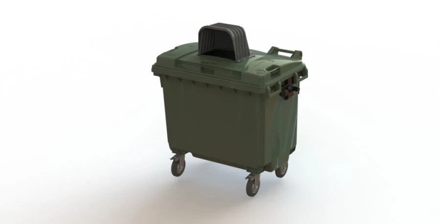Large Mobile Waste Container 660L Model Art.25.C19.N